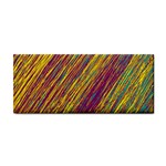 Yellow, purple and green Van Gogh pattern Hand Towel Front