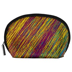 Yellow, purple and green Van Gogh pattern Accessory Pouches (Large) 