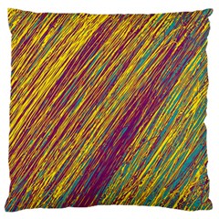 Yellow, purple and green Van Gogh pattern Standard Flano Cushion Case (One Side)