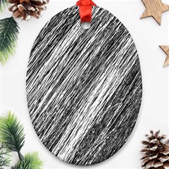 Black and White decorative pattern Ornament (Oval) 