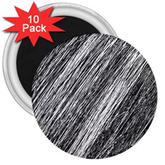 Black and White decorative pattern 3  Magnets (10 pack) 