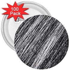 Black and White decorative pattern 3  Buttons (100 pack) 