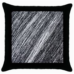 Black And White Decorative Pattern Throw Pillow Case (black) by Valentinaart