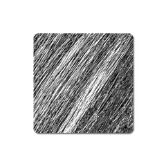 Black and White decorative pattern Square Magnet