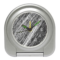 Black and White decorative pattern Travel Alarm Clocks