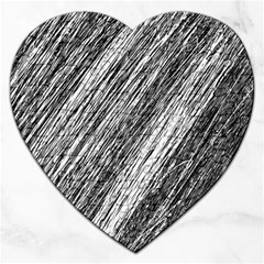 Black and White decorative pattern Jigsaw Puzzle (Heart)