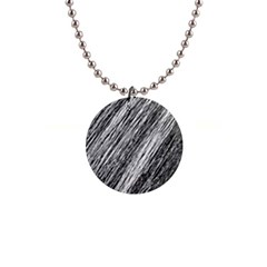 Black And White Decorative Pattern Button Necklaces by Valentinaart