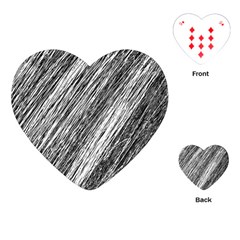 Black and White decorative pattern Playing Cards (Heart) 