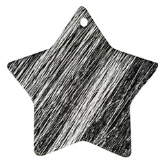 Black and White decorative pattern Star Ornament (Two Sides) 