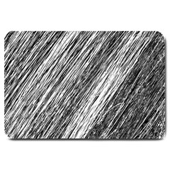 Black and White decorative pattern Large Doormat 