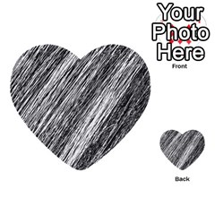 Black And White Decorative Pattern Multi-purpose Cards (heart)  by Valentinaart