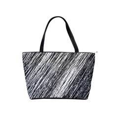 Black and White decorative pattern Shoulder Handbags