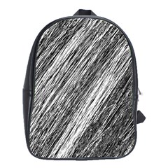 Black and White decorative pattern School Bags(Large) 