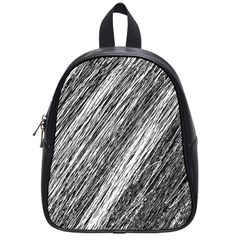 Black and White decorative pattern School Bags (Small) 