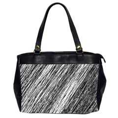 Black and White decorative pattern Office Handbags (2 Sides) 