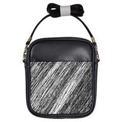 Black and White decorative pattern Girls Sling Bags