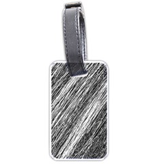 Black and White decorative pattern Luggage Tags (One Side) 