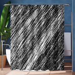 Black and White decorative pattern Shower Curtain 60  x 72  (Medium) 