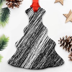 Black and White decorative pattern Christmas Tree Ornament (2 Sides)