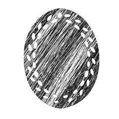 Black and White decorative pattern Ornament (Oval Filigree) 