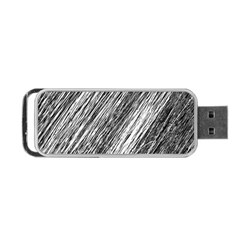 Black and White decorative pattern Portable USB Flash (Two Sides)