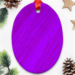 Purple Pattern Oval Ornament (two Sides) by Valentinaart