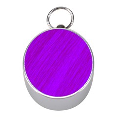 Purple Pattern Mini Silver Compasses