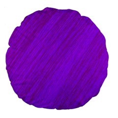 Purple Pattern Large 18  Premium Flano Round Cushions by Valentinaart