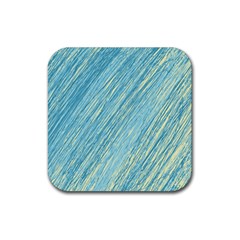 Light Blue Pattern Rubber Coaster (square) 