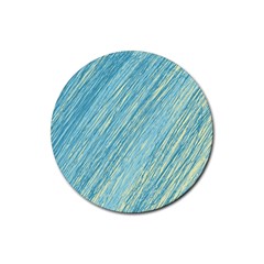 Light Blue Pattern Rubber Coaster (round) 