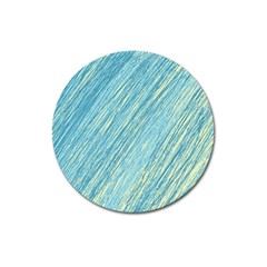 Light Blue Pattern Magnet 3  (round)