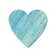 Light Blue Pattern Heart Magnet