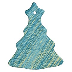 Light Blue Pattern Christmas Tree Ornament (2 Sides)