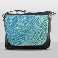 Light Blue Pattern Messenger Bags