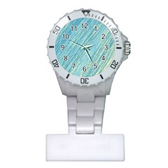 Light Blue Pattern Plastic Nurses Watch