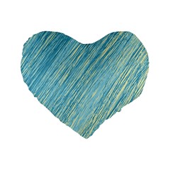 Light Blue Pattern Standard 16  Premium Flano Heart Shape Cushions