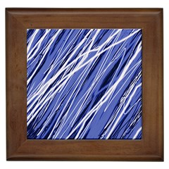 Blue Elegant Pattern Framed Tiles