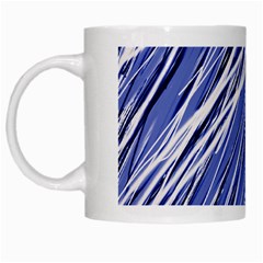 Blue Elegant Pattern White Mugs by Valentinaart