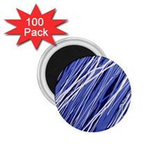 Blue Elegant Pattern 1 75  Magnets (100 Pack) 