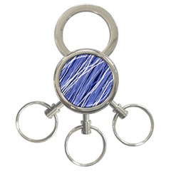 Blue Elegant Pattern 3-ring Key Chains by Valentinaart