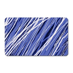 Blue Elegant Pattern Magnet (rectangular)