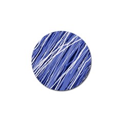 Blue Elegant Pattern Golf Ball Marker