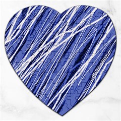 Blue Elegant Pattern Jigsaw Puzzle (heart)