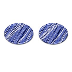 Blue Elegant Pattern Cufflinks (oval)