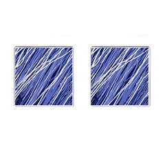 Blue Elegant Pattern Cufflinks (square)