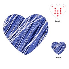 Blue Elegant Pattern Playing Cards (heart)  by Valentinaart