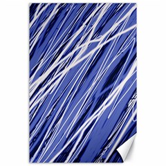 Blue Elegant Pattern Canvas 24  X 36 