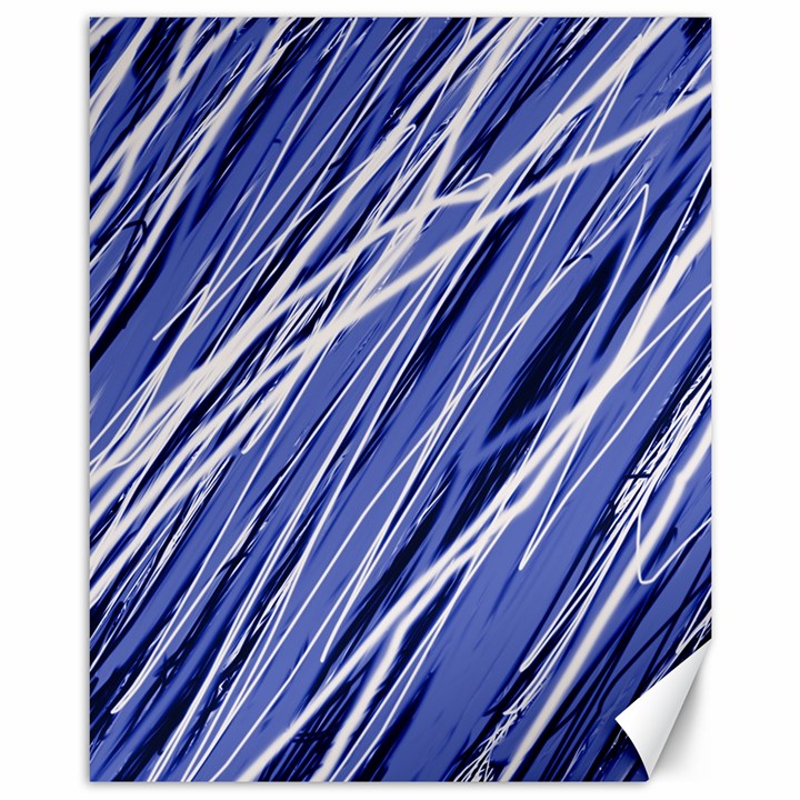 Blue elegant pattern Canvas 11  x 14  