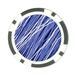 Blue Elegant Pattern Poker Chip Card Guards (10 Pack) 