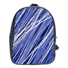 Blue Elegant Pattern School Bags(large)  by Valentinaart